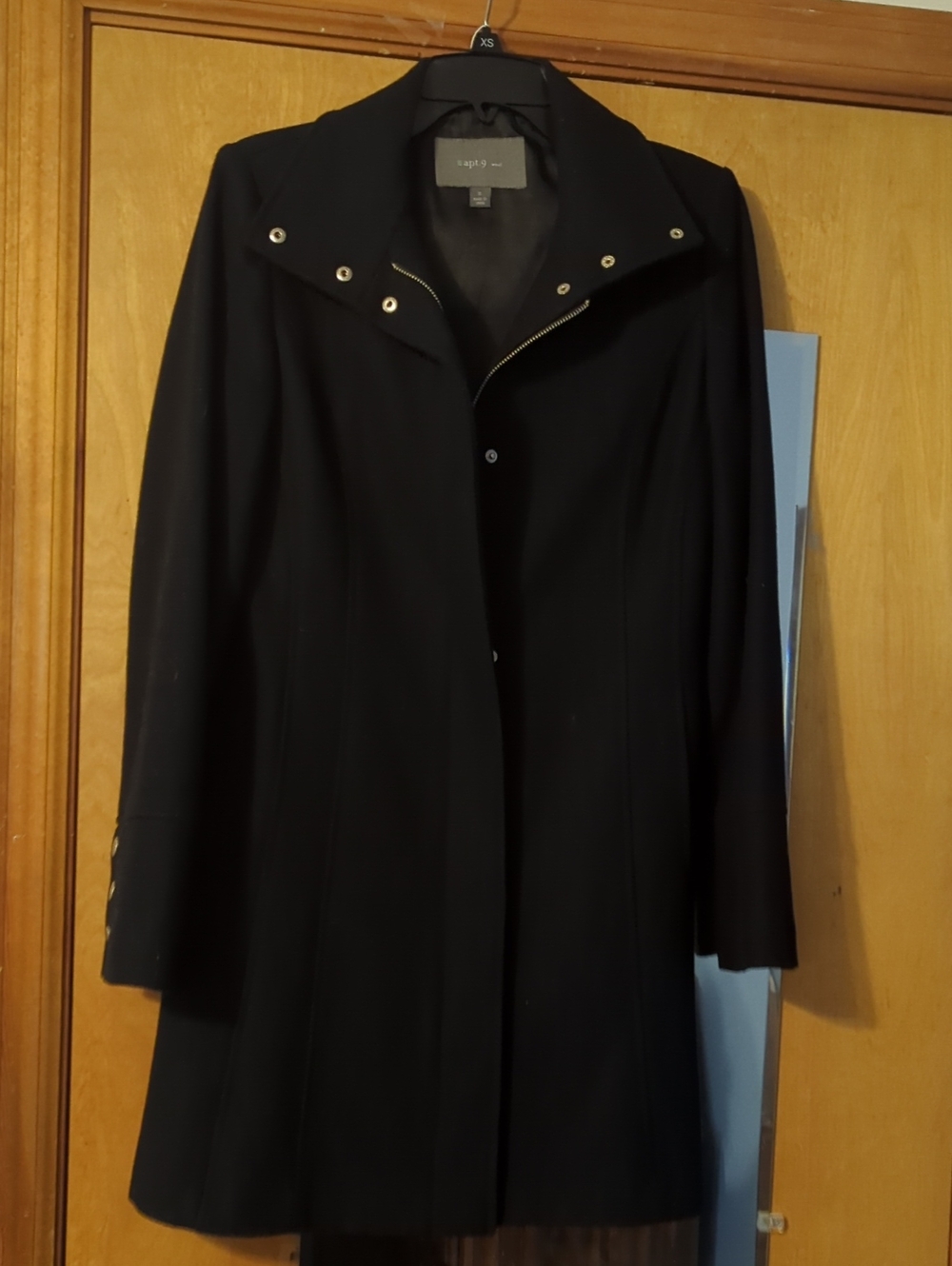 Apt 9 Black Wool-Blend Women's Coat